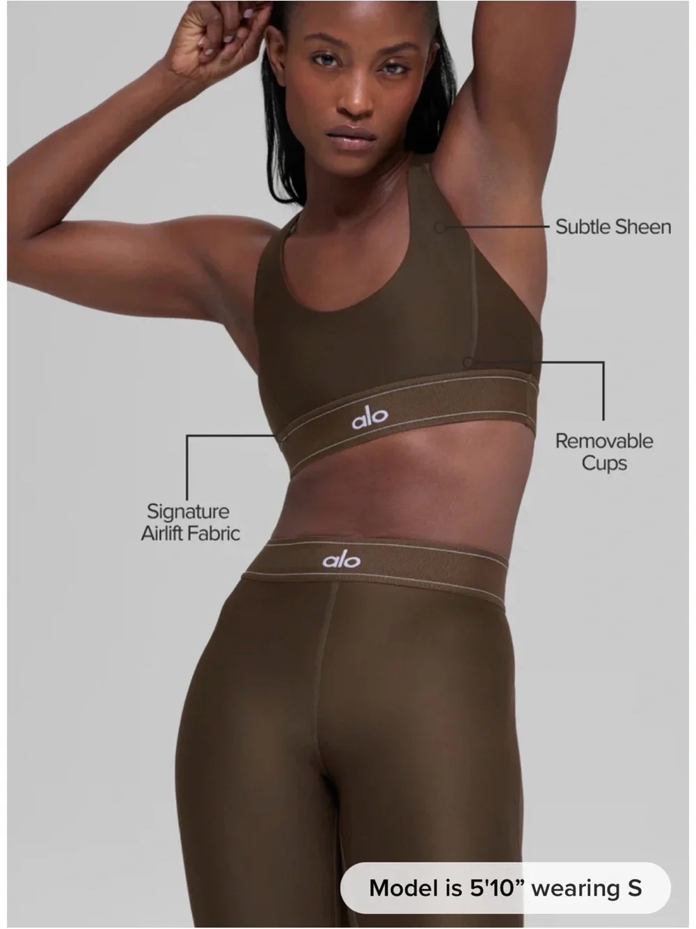 Alo Airlift Suit Up Bra - Espresso
